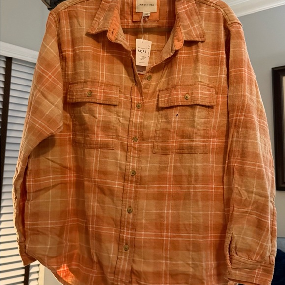 American Eagle Outfitters Plaid Soft
Flannel Shirt NWT - Picture 4 of 7